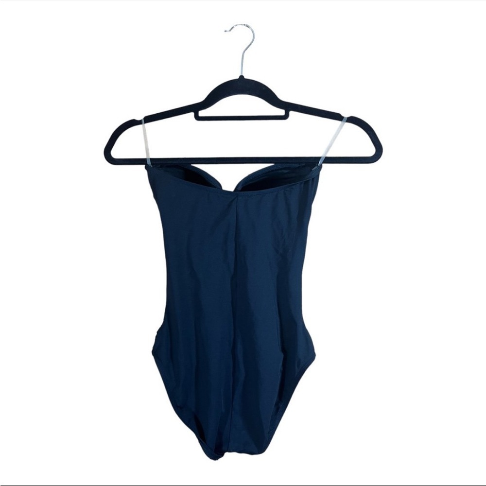 La Blanca Black strapless bandeau one piece swimsuit Size 4 - Picture 2 of 3